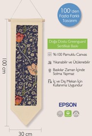 Resim William Morisse Duvar Halısı, Sanat Serisi Dekor, 100cm Kanvas Flama Askılı Duvar Örtüsü NO:692 - Renkli - 5 / 30 x 100 