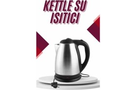 Resim Aylina Mey Ithalat® Çelik Su Isıtıcı Kettle Dayanıklı Paslanmaz Çelik Uzun Ömürlü 