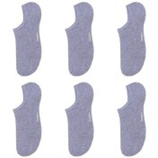 Resim 6 Çift Gri Kadın Bambu Görünmez (Sneaker) Spor Ayakkabı Çorap Gri 