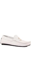 Resim Saillaker’s Sail Lakers - Beyaz Deri Marine Serisi Erkek Loafer 