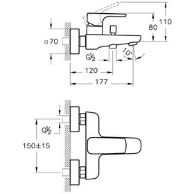 Resim Artema Sento Banyo Bataryası A42516 Krom 