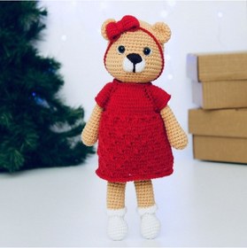 Resim Yılbaşı Bebeği Organik Bebek Amigurumi 