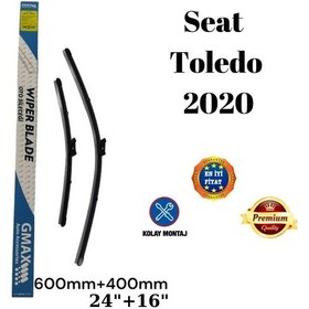 Resim Seat Toledo 2020 Uyumlu Ön Cam Muz Tipi Silecek Süpürgesi Seti 600/400mm 