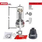 Resim MGA 70800 Aks Kafası Dış Albea 03- Doblo 03- 1.3 Jtd 24x25x51 