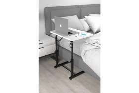 Resim Depolife Eğim Yükseklik Ayarlı Laptop Sehpası Kahvaltı Ders Çalışma Bilgisayar Ofis Yemek Masası Metal Ayak 