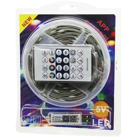 Resim Luz&pos 9mt Kumandalı - Usb Li Rgb Şerit Led 0.4w/m - 20lm/led -20+55 C 
