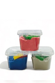 Resim Kinetik Kum Kovalı Kaliteli Kinetik Oyun Kumu 400 Gr 1 Kutu 3 Adet Kum Kalıbı Hediye 