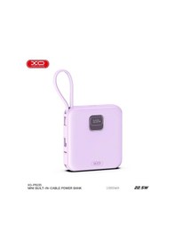 Resim Pr235 22.5w Usb-c Type-c Lightning Kablolu 10000 Mah Led Ekranlı Powerbank Şarj Aleti Lila 