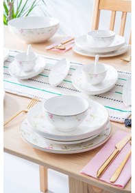 Resim Acar Hadley 6 Kişilik 45 Parça Porselen Yemek Takımı Renkli 