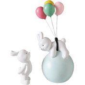 Resim Suntek Tv Sehpası Ofis Dolabı Için Balon Tavşan Figürü Komik Uçan 28cmx19cmx10cm 