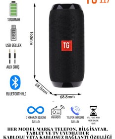 Resim T&g Bluetooth Hoparlör Fm Radyolu Taşınabilir Kablosuz hoparlör Ses Bombası TG117 