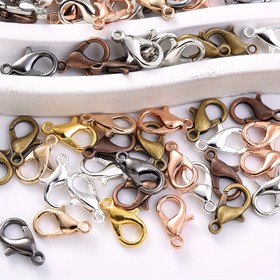 Resim 50 Adet Karışık Renkli Istakoz Pençesi Tokaları - DIY Takı Yapımı İçin Dayanıklı Alaşım Bağlantı Elemanları, Bilezikler & Kolyeler İçin İdeal, DIY El Sanatları Tokaları|Şık Metal Tokalar|Dayanıklı Tokalar 