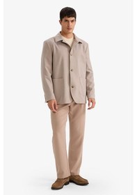 Resim Defacto Regular Fit Polo Yaka Blazer Ceket G3832ax25wnbg404 Bej-bg404 