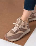 Resim Zerenyus Sharon Bej Vizon Bağcıklı Kadın Spor Ayakkabı 