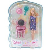 Resim Arya Makyaj Masası Seti Üçgen Desen Elbiseli 