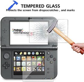 Resim Xahpower Yeni 3DS XL Ekran Koruyucu, Üst Ekran için Temperli Cam Üst LCD ve HD Şeffaf Kristal PET Film Uyumlu Alt Ekran Koruyucu Filtre Nintendo 3DS XL için/Yeni 3DS XL 