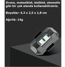 Resim DNA Rgb Otomobil Motor Drone Uçak Kanadı Led Şarjlı Kablosuz Mini Led 7 Renkli 