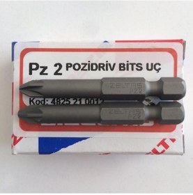 Resim İzeltaş Pozidriv Pz2 Bits Yıldız Uç Yıldız Vida Sıkma Ucu 50 MM 2 