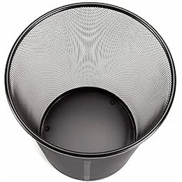 Resim Classics Ev Veya Ofis Için Küçük Silindir Çöp Kutusu, 6 Galon Fileli Yuvarlak Kova, Hafif, Çelik Çöp Sepeti Seti, Çöp Veya Geri Dönüşüm Için, 2'li Paket, Siyah 