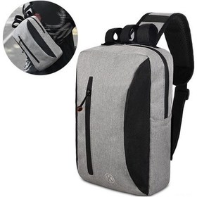 Resim Ebitda Bisiklet Bagaj Ve Göğüs Askısı Çantası - Polyester, Siyah/gri, 31x20x7cm, 340g, Pratik Çözüm Gri 