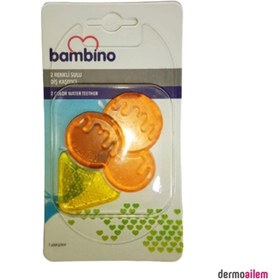 Resim Bambino 2 Renkli Sulu Diş Kaşıyıcı Turuncu Sarı P0656 