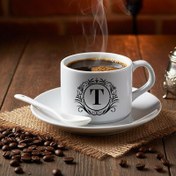 Resim Kişiye Özel Harf Tasarımlı Nescafe Fincanı 