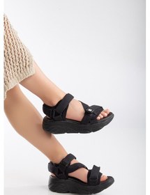 Resim Sandal Spor Kadın Günlük Sandalet Ss001-0178 Siyah 