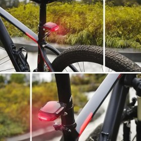 Resim LED Güneş Enerjili Bisiklet Kuyruk Lambası – Güvenli ve Çevre Dostu Sürüş Için 