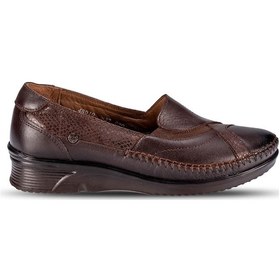 Resim Yonca-h Kadın Deri Ayakkabı Kahve Kahve 