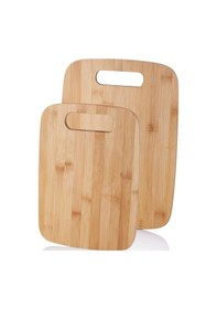 Resim Bambu 2'li Kesme Tahtası-lüx Sunum Tahtası 33x24 Cm-28x20 Cm Bek1003 Kahverengi 