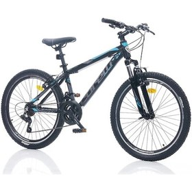 Resim Corelli Felix 3.2 Erkek Dağ Bisikleti 355h V 24 Jant 21 Vites Siyah Mavi Turkuaz Çok Renkli 