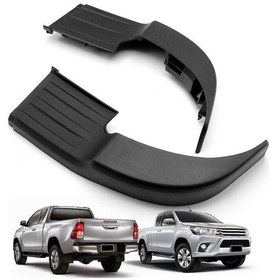 Resim Toyota Hilux Revo Rocco 2015 -2019-yvan İçin Arka Tampon Basamak Plakası Siyah 