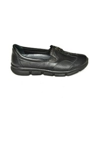 Resim Fox Shoesp555190403 Siyah Hakiki Deri Comfort Ortopedik Taban Kadın Ayakkabı Siyah 