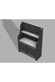 Resim Dollhouse Mutfak Dresser / Dolap Plastik Aparat 