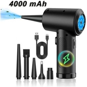 Resim Taşınabilir Hava Toz Alma Cihazı Bilgisayar Temizliği İçin 51000 Rpm Li 4000 Mah, 