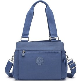 Resim Smart Bags Orta Boy Çok Cepli Su Geçirmez Hafif Krınkıl Kumaş Kadın Omuz Çantası Mavi 32575777 