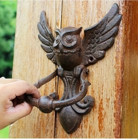 Resim Willowhaven Vintage Baykuş Kapı Kolu Dayanıklı Döküm Demir İç Ve Dış Mekan Dekor 