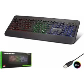 Resim HADRON HDX2607 LEDLİ KABLOLU Q KLAVYE 