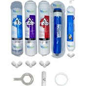 Resim Pemax Water Solutions Kapalı Kasa Su Arıtma Cihazlarına STD 5'li reVerse osmosis Mebran Mineralli Tatlandırıcı Set 