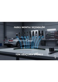 Resim Space Premium 9 Aparatlı Hibrit Arka Silecek Kilitli Model 38 Cm Uyumlu 