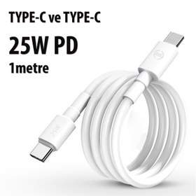 Resim Type-C den Type-C ye Şarj Kablosu 1 Metre 25W Süper Hızlı Şarj Subzero CL92 