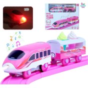 Resim Brother Toys Pilli Işıklı Müzikli Pembe Hızlı Tren Dondurma ve Lolipop Aksesuarlı 28 Parça 