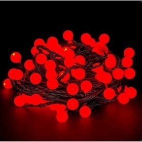 Resim 5m 28 Led Kırmızı Işık Siyah Kablo Fişli 