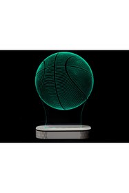 Resim TMY Tasarım 3D Gece Lambası Basketbol Topu 