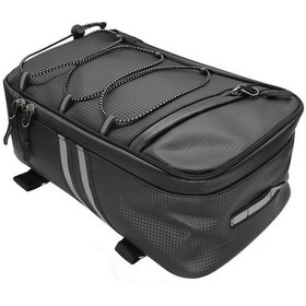 Resim Yuliong Sones Motosiklet Su Geçirmez Pu Deri Raflı Arka Taşıma Siyah 