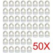 Resim Sunshine011 50 Adet Dayanıklı Nylon Rv Perde Rayı Glider Göz Kancaları - Silent Gliss & Madmatz Uyumlu, Beyaz, Kolay Kurulum 