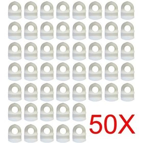 Resim Sunshine011 50 Adet Dayanıklı Nylon Rv Perde Rayı Glider Göz Kancaları - Silent Gliss & Madmatz Uyumlu, Beyaz, Kolay Kurulum 