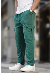 Resim Yeşil Beli Ayarlanabilir Kargo Cep Basic Eşofman Altı 6552 Yeşil 