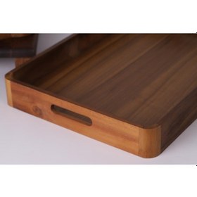 Resim Atby Büyük Akasya Tepsi Ahşap 