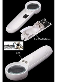 Resim Led Işıklı Büyüteç 75 Mm 1 Adet 3x Büyütme Optik Büyüteç El Tipi Işıklı Lens Taşınabilir Okul Büro Ofis 